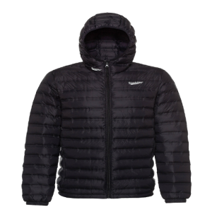 מעיל פוך בלנסטון עם כובע לגברים בצבע שחור Blundstone