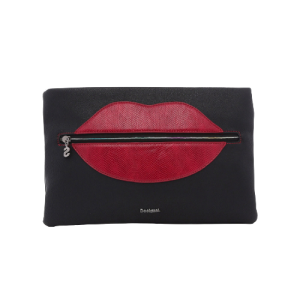 ארנק נשים שחור עם טלאי שפתיים Desigual Macau Figure